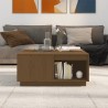 Table basse Marron miel 80x81x36,5 cm Bois massif de pin 623319623319
