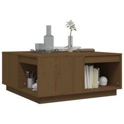 Table basse Marron miel 80x81x36,5 cm Bois massif de pin 623319623319