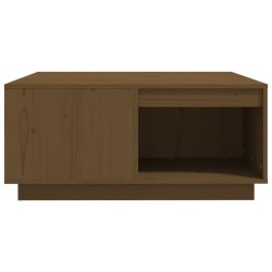 Table basse Marron miel 80x81x36,5 cm Bois massif de pin 623319623319