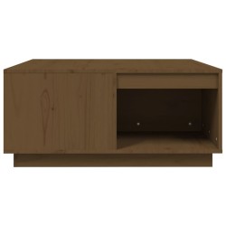 Table basse Marron miel 80x81x36,5 cm Bois massif de pin 623319623319