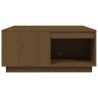Table basse Marron miel 80x81x36,5 cm Bois massif de pin 623319623319