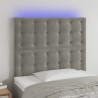 Tête de lit à LED Gris clair 80x5x118/128 cm Velours 623326623326