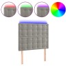 Tête de lit à LED Gris clair 80x5x118/128 cm Velours 623326623326