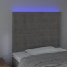 Tête de lit à LED Gris clair 80x5x118/128 cm Velours 623326623326