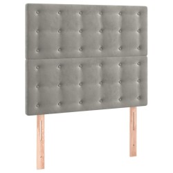 Tête de lit à LED Gris clair 80x5x118/128 cm Velours 623326623326