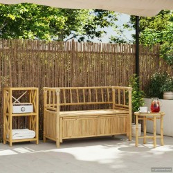 Banc de Rangement de Jardin 110 x 47 x 80 cm Bambou Naturel 623327623327