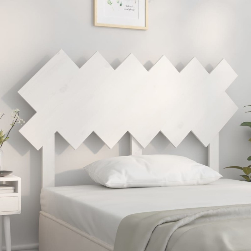 Tête de lit Blanc 122,5x3x80,5 cm Bois massif de pin 623328623328
