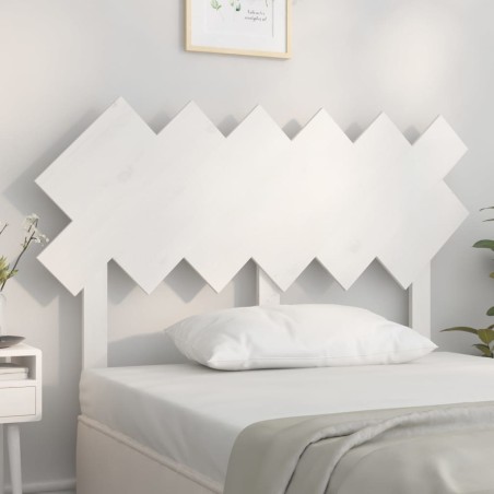Tête de lit Blanc 122,5x3x80,5 cm Bois massif de pin 623328623328