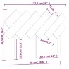 Tête de lit Blanc 122,5x3x80,5 cm Bois massif de pin 623328623328