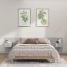 Tête de lit avec armoires Gris béton Bois d'ingénierie 623329623329