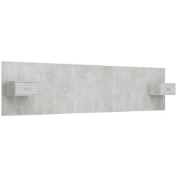 Tête de lit avec armoires Gris béton Bois d'ingénierie 623329623329