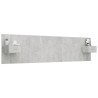 Tête de lit avec armoires Gris béton Bois d'ingénierie 623329623329