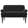 Canapé love seat avec capitonnage en boutons Noir Velours (V) 623338623338