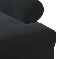 Canapé love seat avec capitonnage en boutons Noir Velours (V) 623338623338