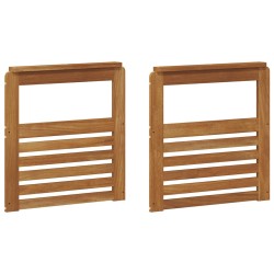 Accoudoirs 2 pcs Marron 59 x 6 x 61 cm Bois d'ingénierie 623345623345