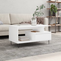 Table basse Blanc 90x49x45 cm Bois d'ingénierie 623349623349