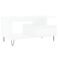 Table basse Blanc 90x49x45 cm Bois d'ingénierie 623349623349