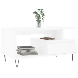Table basse Blanc 90x49x45 cm Bois d'ingénierie 623349623349