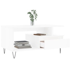 Table basse Blanc 90x49x45 cm Bois d'ingénierie 623349623349