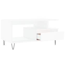 Table basse Blanc 90x49x45 cm Bois d'ingénierie 623349623349