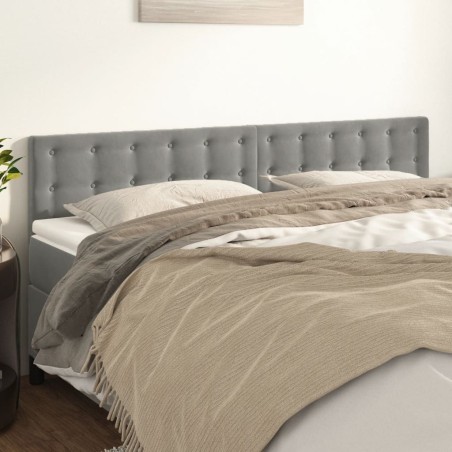 Têtes de lit Gris clair 160x5x78/88 cm Velours 623354623354