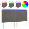 Tête de lit à LED Gris foncé 180x5x118/128 cm Velours 623355623355