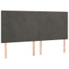 Tête de lit à LED Gris foncé 180x5x118/128 cm Velours 623355623355