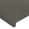 Tête de lit à LED Gris foncé 180x5x118/128 cm Velours 623355623355