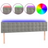 Tête de lit à LED Gris clair 160x5x78/88 cm Velours 623356623356
