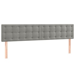Tête de lit à LED Gris clair 160x5x78/88 cm Velours 623356623356