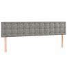 Tête de lit à LED Gris clair 160x5x78/88 cm Velours 623356623356