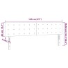 Tête de lit à LED Gris clair 160x5x78/88 cm Velours 623356623356