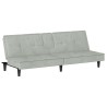 Canapé-lit avec porte-gobelets gris clair velours 623357623357