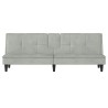 Canapé-lit avec porte-gobelets gris clair velours 623357623357