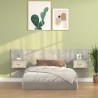 Tête de lit avec armoires Gris béton Bois d'ingénierie 623360623360