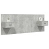 Tête de lit avec armoires Gris béton Bois d'ingénierie 623360623360