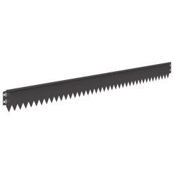 Bordure de Pelouse 30 pcs 103 x 10 cm Acier Noir 623365623365