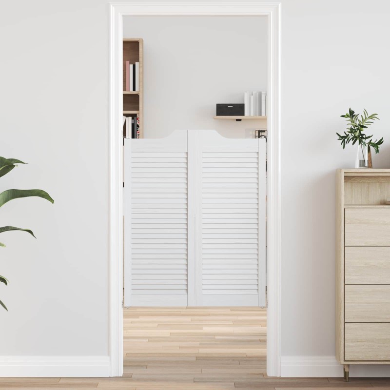 Portes battantes Blanc 100 x 40 cm Bois de pin massif 623379623379
