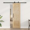 Porte coulissante Naturel et noir 61 x 198,5 cm 623386623386
