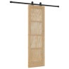 Porte coulissante Naturel et noir 61 x 198,5 cm 623386623386