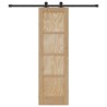Porte coulissante Naturel et noir 61 x 198,5 cm 623386623386