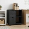 Cabinet roulant Gris 63,5 x 39 x 65,5 cm Bois de Pin Massif 623392623392