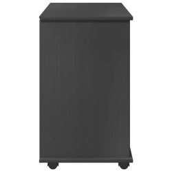 Cabinet roulant Gris 63,5 x 39 x 65,5 cm Bois de Pin Massif 623392623392