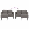 Canapé 2 places avec méridienne en L gris clair 125 cm lin 623395623395