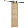 Porte coulissante Naturel et noir 61 x 198,5 cm 623396623396