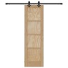 Porte coulissante Naturel et noir 61 x 198,5 cm 623396623396