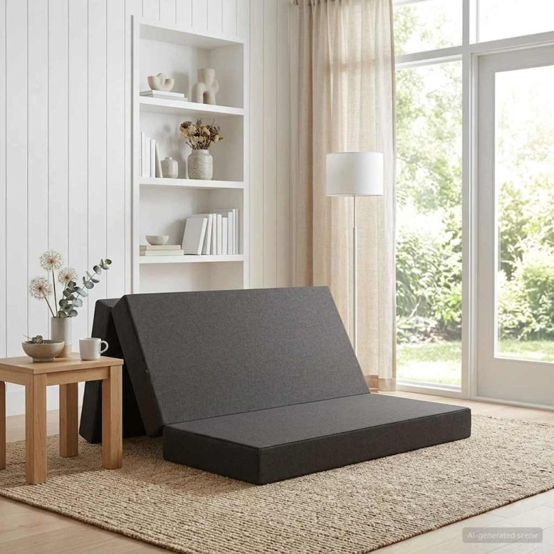 Canapé-lit pliable 140 x 67 x 45 cm Gris foncé 623401623401