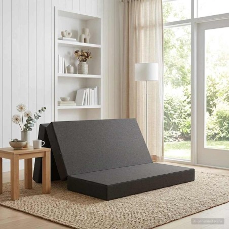 Canapé-lit pliable 140 x 67 x 45 cm Gris foncé 623401623401