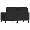 Canapé à 2 places Noir 120 cm Velours 623403623403