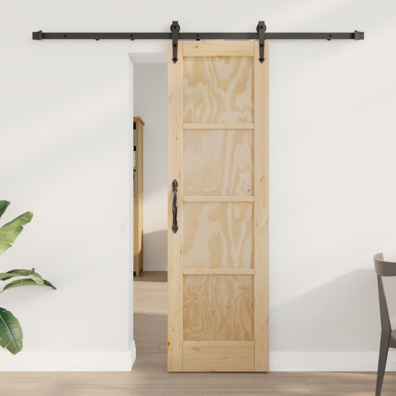 Porte coulissante ORKDAL Naturel et noir 61 x 198,5 cm 623405623405